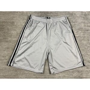 Real Essentials Basketball Athletic Shorts Mens 2XL Gray Pull‎ On Elastic Waist